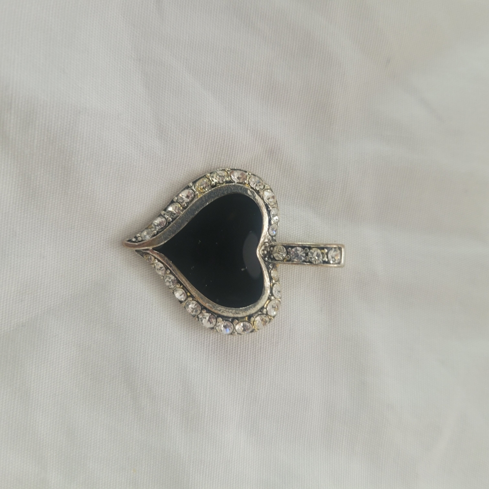 Premier Designs Black and Silver Brooch with Timeless Elegance